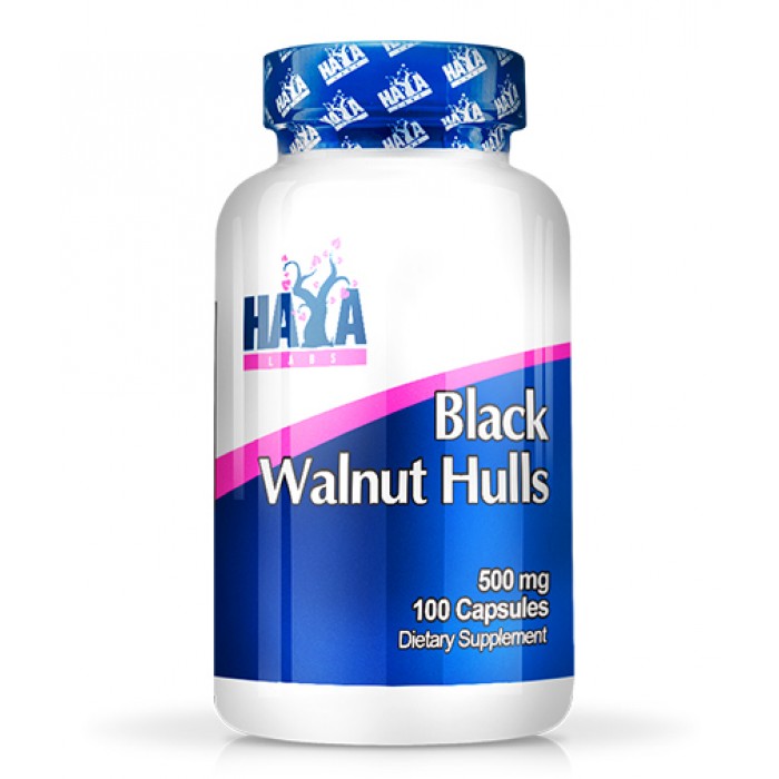 HAYA LABS Black Walnut Hulls 500mg. / 100 caps.